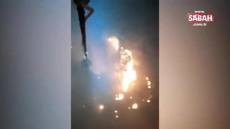 Mersin Gülnar’daki orman yangınına ekiplerin gece görüşü olan helikopterlerle  müdahalesi devam ediyor | Video