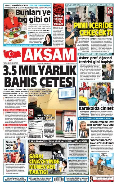 Gazete manşetleri 06-02-2013