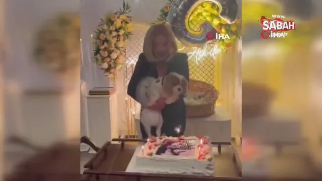 Köpeğinin doğum gününü böyle kutladı | Video