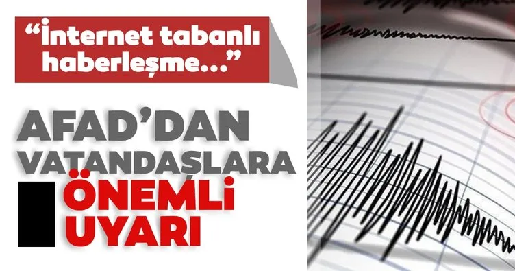 İzmir depremi sonrası son dakika açıklaması: İnternet tabanlı haberleşme kullanın... AFAD deprem bölgesini uyardı