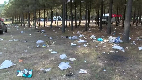 İstanbul Sarıyer'de utandıran görüntüler! Piknikçiler ormanı çöplüğe çevirdi