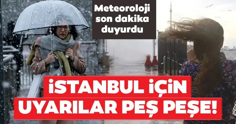 Meteoroloji’den son dakika hava durumu, sağanak ve kar yağışı uyarısı geldi! İstanbul’a kar ne zaman yağacak? İşte detaylar