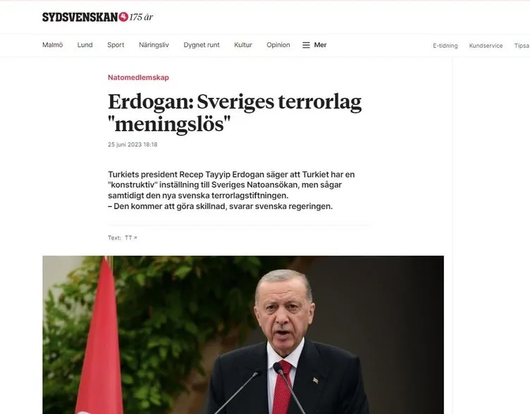 İsveç panikte: Tek gündem Başkan Erdoğan’ın sözleri! Terörle mücadele yasası çıkmazı