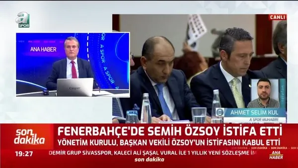 Fenerbahçe Başkan Vekili Semih Özsoy istifa etti! İşte istifanın perde arkası
