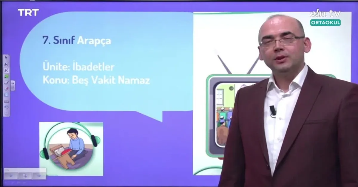 Eba Tv 7 Sinif Arapca Dersi Konu 5 Vakit Namaz Videosunu Izle Sabah Tv