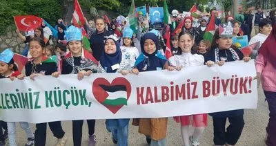 Karabüklü çocuklardan Filistinli çocuklara destek #karabuk