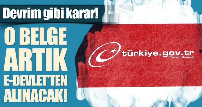 İkametgah artık ’e-devlet’ten alınabilek