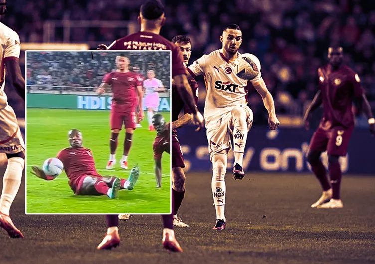 Son dakika haberi: Hatayspor - Galatasaray maçında penaltı beklentisi! Hakem Cihan Aydın devam ettirdi...