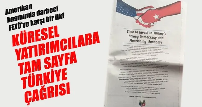 Amerikan basınında darbeci FETÖ’ye karşı bir ilk!