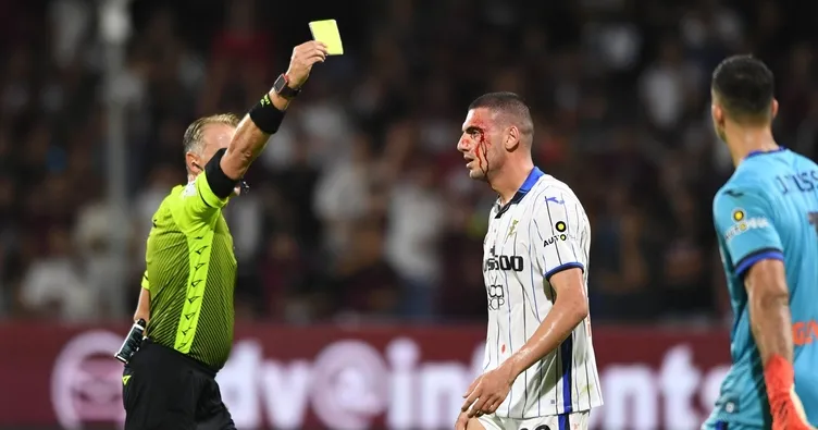 Atalanta maçında Merih Demiral oyuna devam edemedi! Kanlar içinde kaldı...
