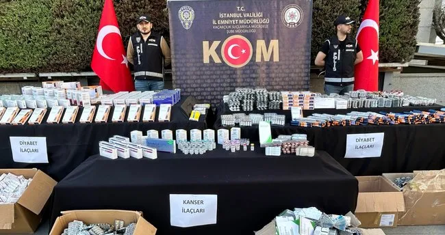 Kaçak ve sahte ilaçlarla yakaladılar… 400 milyon lira değerinde… Emniyet Müdürü tek tek inceledi