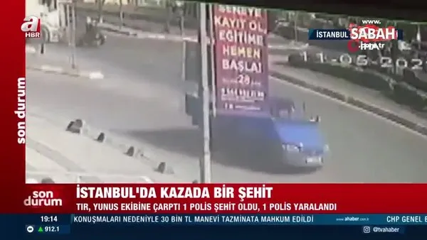Son dakika: Sultanbeyli'de TIR motosikletli yunus ekibine çarptı! 1 şehit 1 yaralı | Video