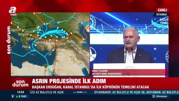 AK Parti Genel Başkanvekili Binali Yıldırım'dan Kanal İstanbul Sazlıdere Köprüsü Temel Atma Töreni'nde önemli açıklamalar