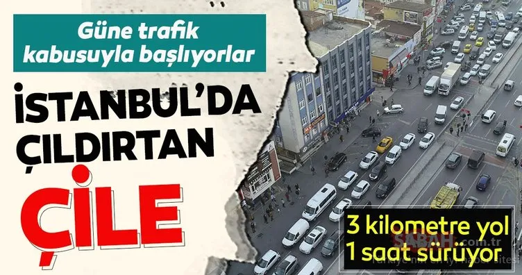 İstanbulluları çıldırtan trafik çilesi... 3 kilometrelik yolu 1 saatte alıyorlar