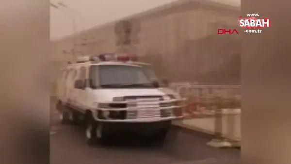 Çin'in başkenti Pekin'i vuran kum fırtınası kamerada | Video