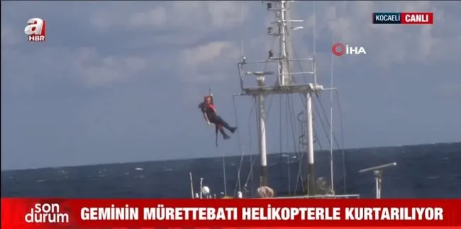 SON DAKİKA... Kocaeli’de kuru yük gemisi karaya oturdu! Nefes kesen operasyon: 7 mürettebat helikopterle kurtarıldı!