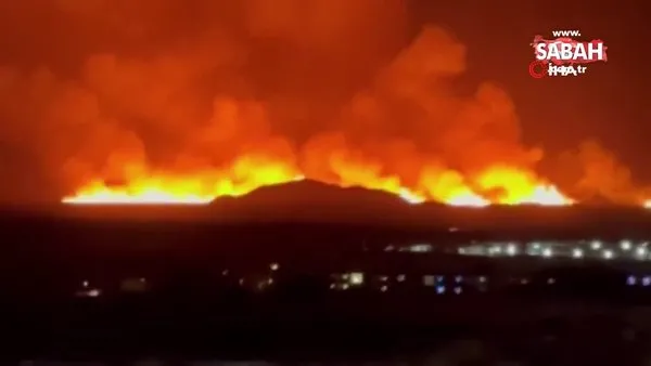 İzlanda’da yanardağ patladı! İşte ilk görüntüler | Video