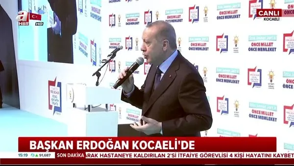 Başkan Erdoğan'dan Kocaeli'de önemli açıklamalar!