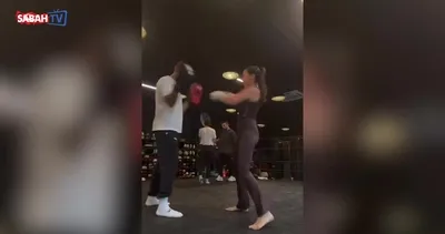 Hülya Avşar kızı Zehra’nın dövüş sporu yaptığı anları paylaştı | Video