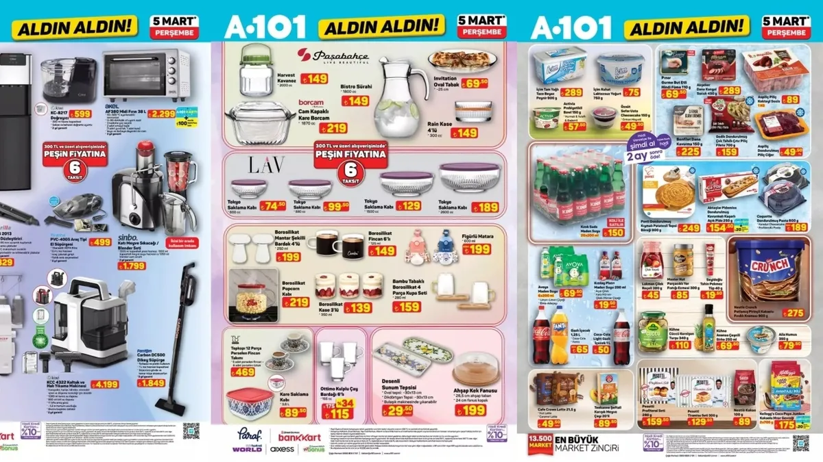 A101 AKTÜEL ÜRÜNLER YARIN SATIŞTA! 5 Mart A101 aktüel ürünler neler? Mart ayının ilk broşürü!