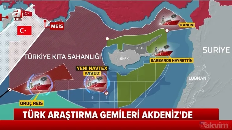 Akdeniz'de Batı'yı çıldırtan harita! Türk araştırma gemileri çalışmalarını aralıksız sürdürüyor | Video