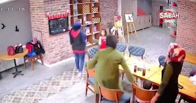 Kafe çalışanı soluk borusuna yemek kaçan minik kızı böyle kurtardı | Video
