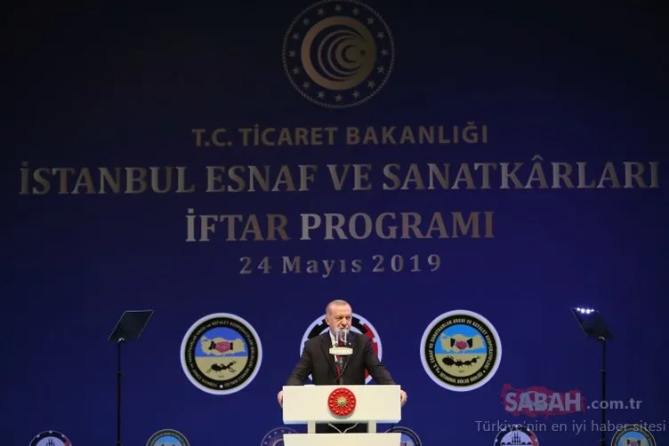 İstanbul’da esnaf ve sanatkarlarla iftar programında konuşan Başkan Erdoğan müjdeler verdi