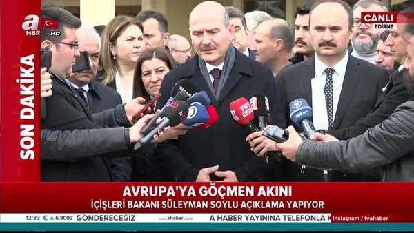 İçişleri Bakanı Soylu'dan Edirne'de önemli açıklamalar (5 Mart 2020 Perşembe) | Video