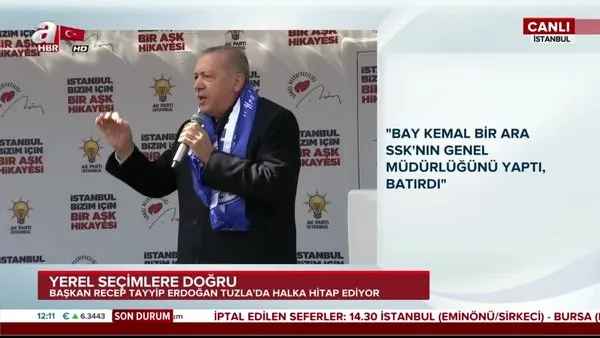 Cumhurbaşkanı Erdoğan, İstanbul Tuzla'da vatandaşlara hitap etti (29 Mart Cuma 2019)