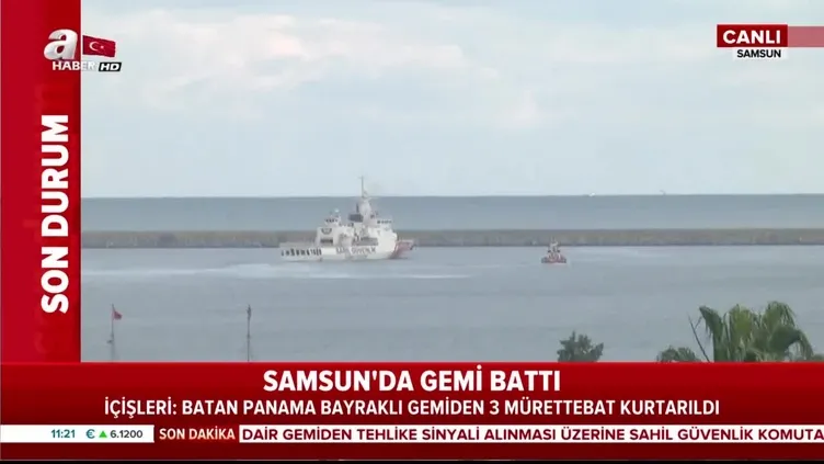 Samsun'da gemi battı!
