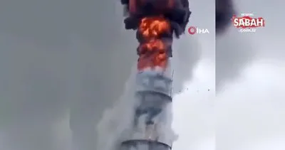 Çin’de inşaat alanında bulunan termik santralde yangın | Video