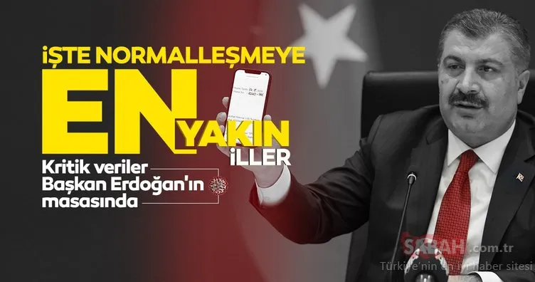 Normalleşmeye en yakın iller açıklandı! Sağlık Bakanlığı’nın kritik verileri Başkan Recep Tayyip Erdoğan’ın masasında