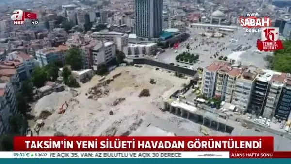 AKM'nin yıkımı tamamlandı! Taksim’in yeni silüeti havadan görüntülendi