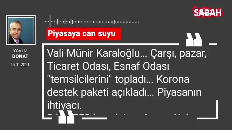 Yavuz Donat | Piyasaya can suyu