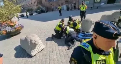 İsveç’te Kur’an-ı Kerim’e alçak saldırı! Polis, engel olmaya çalışanları gözaltına aldı | Video