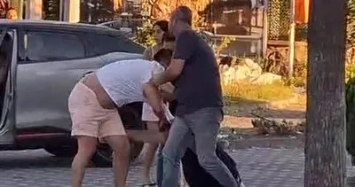 Sokak ortasında şiddet! Hem eşine hem de yardım etmek isteyen vatandaşa saldırdı #kocaeli