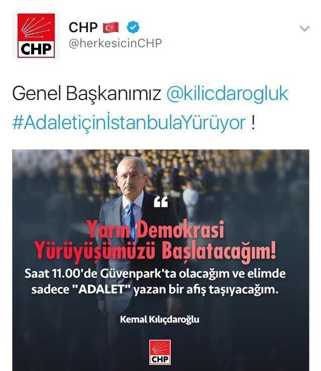 CHP'den tepki çeken paylaşım - 1