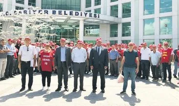 Sarıyer Belediyesi işçileri greve çıktı
