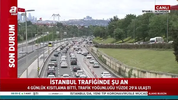 4 günlük kısıtlama sonrası İstanbul'da trafik!.