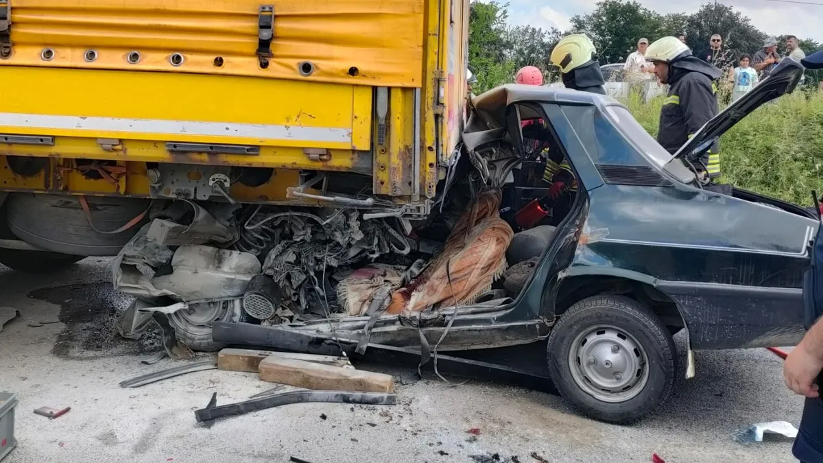 Samsun Bafra'da meydana gelen trafik kazası sonrası olay yeri incelemesi