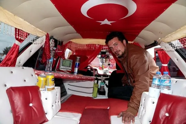 Otomobilini Kartal Palasa çevirdi
