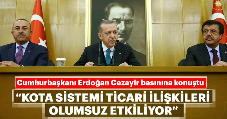 Cumhurbaşkanı Erdoğan ziyareti öncesi Cezayir basınına konuştu