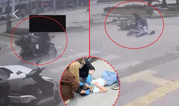 Antalya’da yürekleri ağza getiren anlar! Motosiklet bisiklete ok gibi saplandı: Baba acısını unutup...