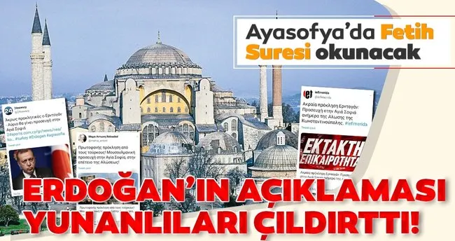 Ayasofya Da Fetih Suresi Okunacagini Duyan Yunanlilar Cildirdi Son Dakika Haberler