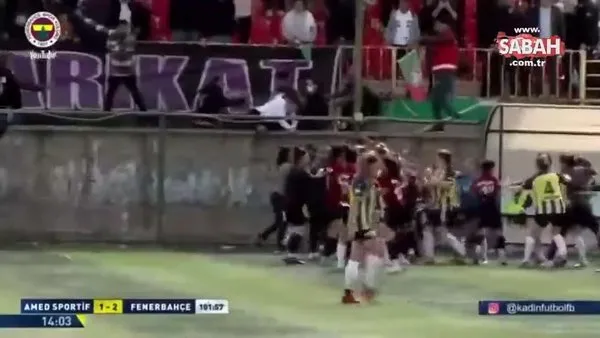 Amed SF ile Fenerbahçe arasında oynanan Kadın Futbol Süper Ligi maçında saha karıştı! İşte o anlar... | Video