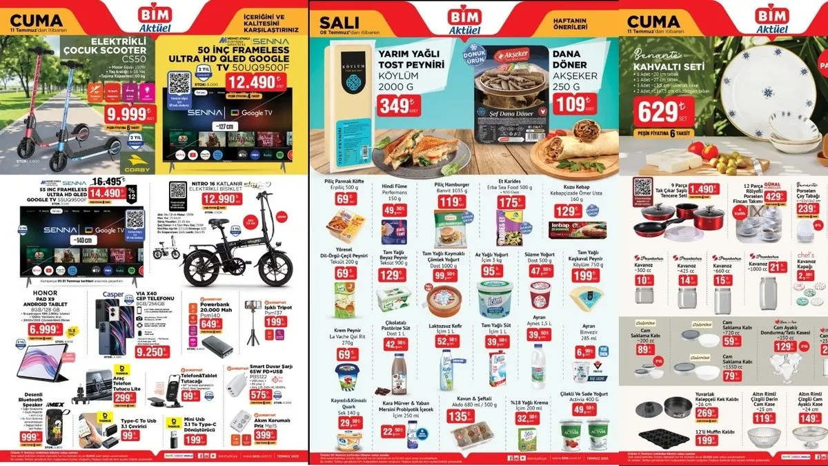 SEPETLERE FIRSATLAR GELİYOR! BİM aktüel broşür 8-11 Temmuz fırsatları: Vantilatör, tablet, cep telefonu, kazanlı ütü, kek kalıbı…