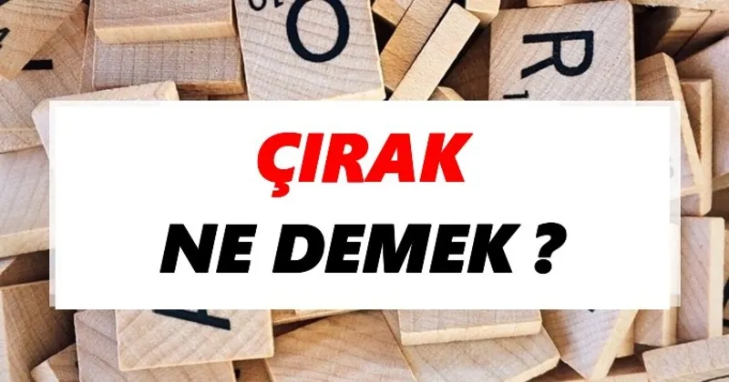 cirak ne demek tdk ya gore cirak sozluk anlami nedir tdk anlami haberleri