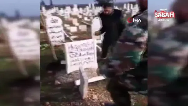 Esad rejimi ve destekçileri mezar taşı ve camileri tahrip etti