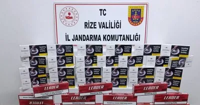 Yol kontrolünde kaçak sigara ele geçirildi #rize