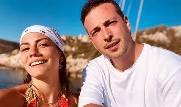 Güzel oyuncu Demet Özdemir ve Oğuzhan Koç’tan el ele aşk pozu! Sosyal medya yıkıldı